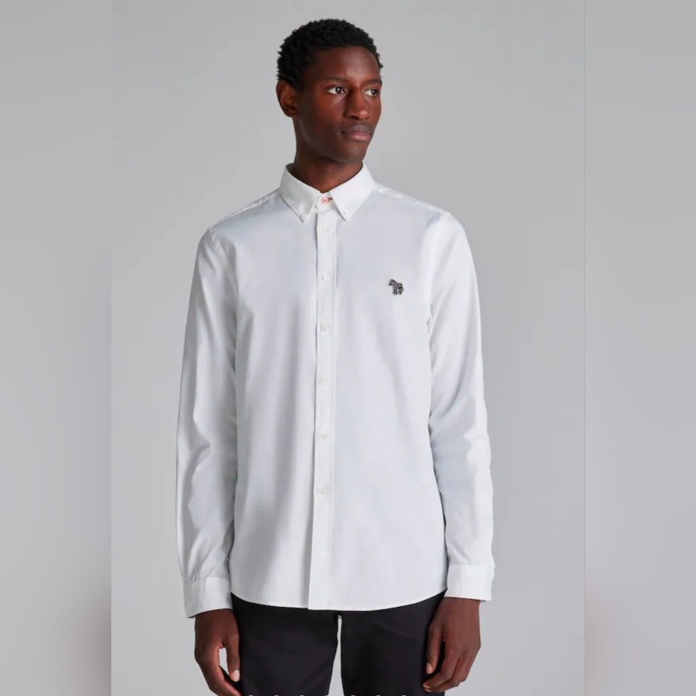 Manchester United x Paul Smith Mens Oxford Shirt White Size Large